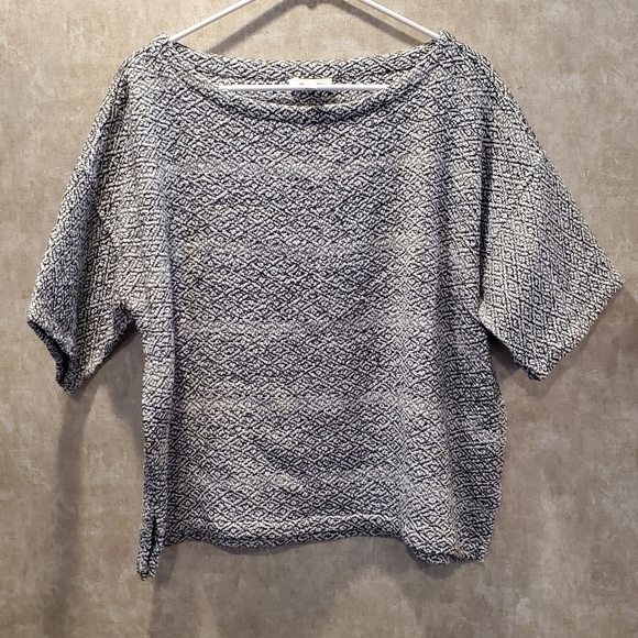Eileen Fisher Organic Cotton Peruvian Boxy Sweater - Picture 2 of 7